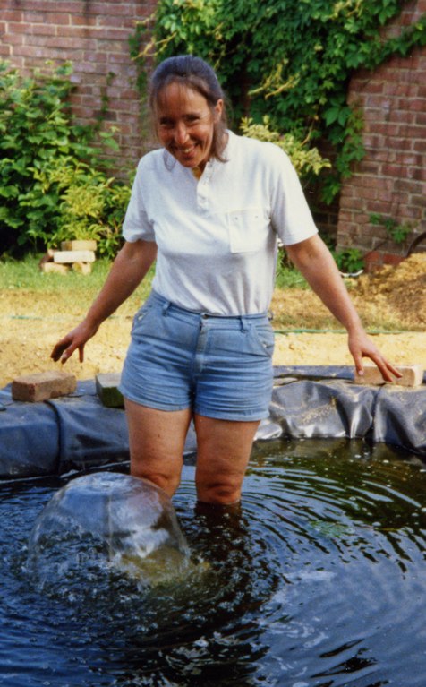 Christa in the pond