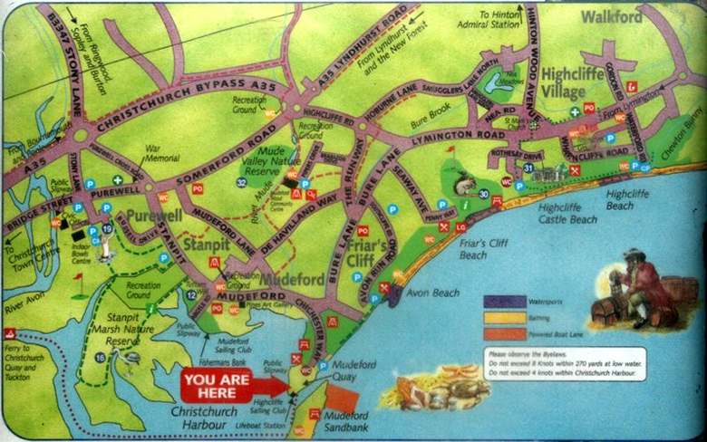 Mudeford map