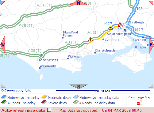 Morning traffic snapshot