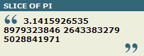 Slice of Pi