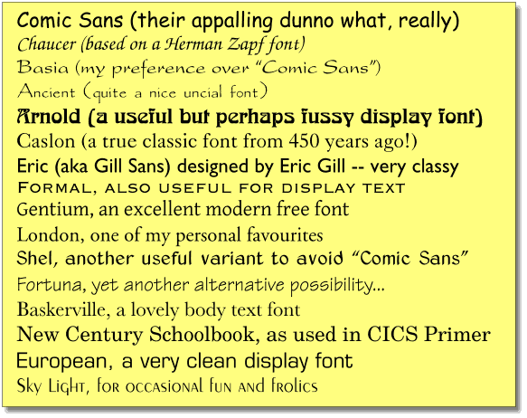 Fonts
