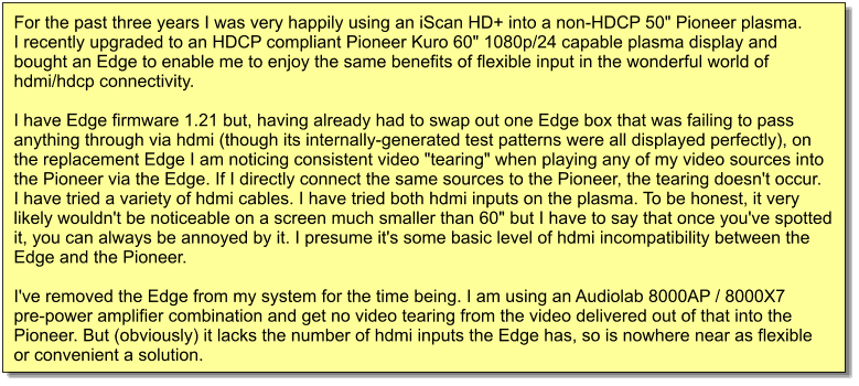 hdmi problem